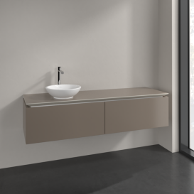 Тумба під раковину Villeroy & Boch Legato 160х38 см ДСП сірий трюфель B59500VG