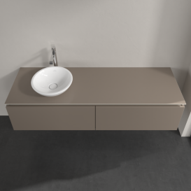 Тумба під раковину Villeroy & Boch Legato 160х38 см ДСП сірий трюфель B59500VG