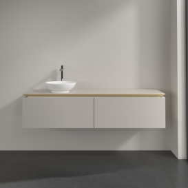 Тумба під раковину Villeroy & Boch Legato 160х38 см ДСП ніжно-сірий B59500VK