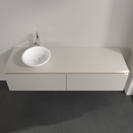 Тумба під раковину Villeroy & Boch Legato 160х38 см ДСП ніжно-сірий B59500VK