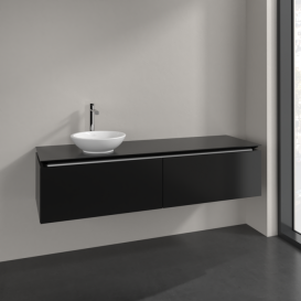 Тумба под раковину Villeroy & Boch Legato 160х38 см МДФ/ДСП черный матовый лак B59500PD