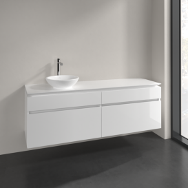 Тумба под раковину Villeroy & Boch Legato 160х55 см МДФ/ДСП белый глянцевый B59600DH