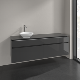Тумба під раковину Villeroy & Boch Legato 160х55 см МДФ/ДСП глянсовий сірий B59600FP