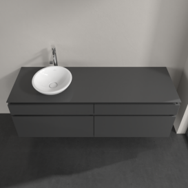 Тумба під раковину Villeroy & Boch Legato 160х55 см МДФ/ДСП глянсовий сірий B59600FP