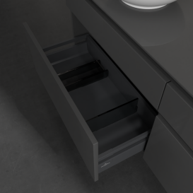 Тумба під раковину Villeroy & Boch Legato 160х55 см МДФ/ДСП глянсовий сірий B59600FP