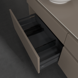 Тумба под раковину Villeroy & Boch Legato 160х55 см ДСП трюфель серый B59600VG