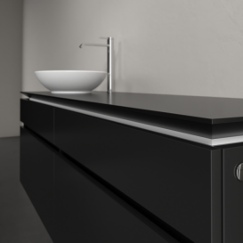 Тумба під раковину Villeroy&Boch Legato 160х55 см МДФ/ДСП чорний матовий лак B59600PD