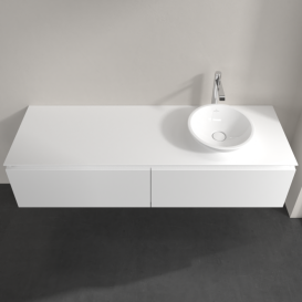 Тумба під раковину Villeroy & Boch Legato 160х38 см ДСП білий матовий B59700MS