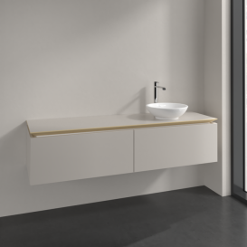 Тумба під раковину Villeroy & Boch Legato 160х38 см ДСП ніжно-сірий B59700VK