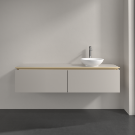 Тумба під раковину Villeroy & Boch Legato 160х38 см ДСП ніжно-сірий B59700VK