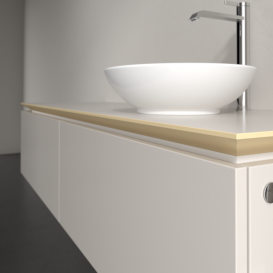 Тумба під раковину Villeroy & Boch Legato 160х38 см ДСП ніжно-сірий B59700VK