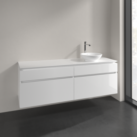 Тумба під раковину Villeroy & Boch Legato 160х55 см МДФ/ДСП білий глянсовий B59800DH