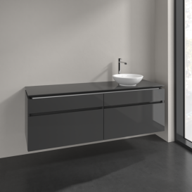 Тумба під раковину Villeroy & Boch Legato 160х55 см МДФ/ДСП глянсовий сірий B59800FP