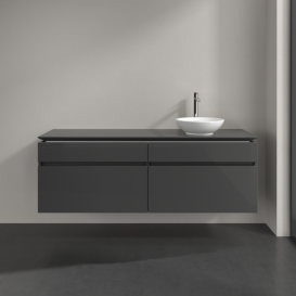 Тумба під раковину Villeroy & Boch Legato 160х55 см МДФ/ДСП глянсовий сірий B59800FP