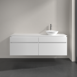 Тумба під раковину Villeroy & Boch Legato 160х55 см ДСП білий матовий  B59800MS