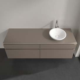 Тумба под раковину Villeroy & Boch Legato 160х55 см ДСП трюфель серый B59800VG