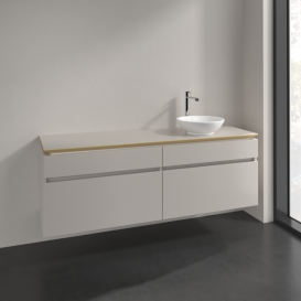 Тумба під раковину Villeroy & Boch Legato 160х55 см ДСП ніжно-сірий B59800VK