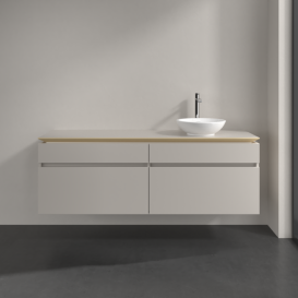 Тумба під раковину Villeroy & Boch Legato 160х55 см ДСП ніжно-сірий B59800VK