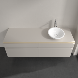 Тумба під раковину Villeroy & Boch Legato 160х55 см ДСП ніжно-сірий B59800VK