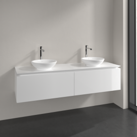 Тумба під раковину Villeroy & Boch Legato 160х38 см МДФ/ДСП білий глянсовий B59900DH