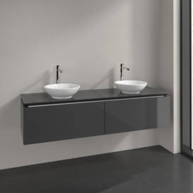 Тумба під раковину Villeroy & Boch Legato 160х38 см МДФ/ДСП глянсовий сірий B59900FP
