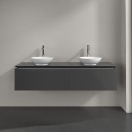 Тумба під раковину Villeroy & Boch Legato 160х38 см МДФ/ДСП глянсовий сірий B59900FP