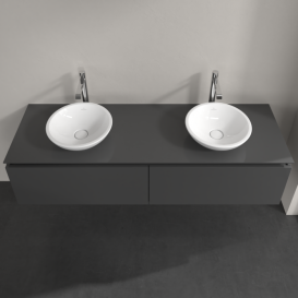 Тумба під раковину Villeroy & Boch Legato 160х38 см МДФ/ДСП глянсовий сірий B59900FP