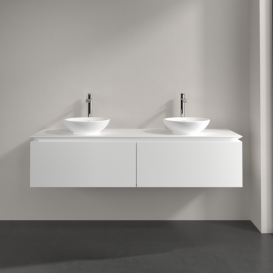 Тумба під раковину Villeroy & Boch Legato 160х38 см ДСП білий матовий B59900MS