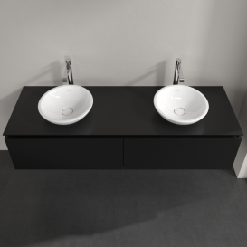 Тумба под раковину Villeroy & Boch Legato 160х38 см МДФ/ДСП черный матовый лак B59900PD