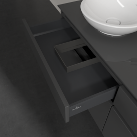 Тумба под раковину Villeroy & Boch Legato 160х55 см МДФ/ДСП глянцевый серый B60000FP