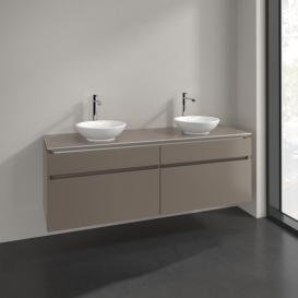 Тумба под раковину Villeroy & Boch Legato 160х55 см ДСП трюфель серый B60000VG