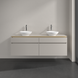 Тумба под раковину Villeroy & Boch Legato 160х55 см ДСП нежно-серый B60000VK