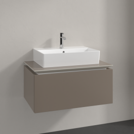 Тумба под раковину Villeroy & Boch Legato 80х38 см ДСП трюфель серый B60100VG