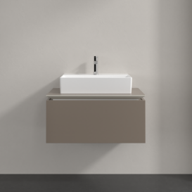 Тумба под раковину Villeroy & Boch Legato 80х38 см ДСП трюфель серый B60100VG