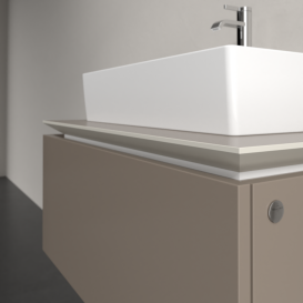 Тумба под раковину Villeroy & Boch Legato 80х38 см ДСП трюфель серый B60100VG