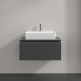 Тумба под раковину Villeroy & Boch Legato 80х38 см МДФ/ДСП глянцевый серый B60100FP