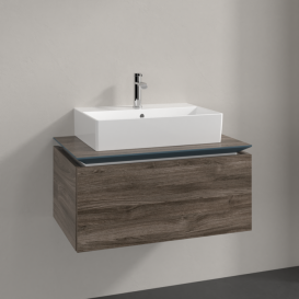 Тумба під раковину Villeroy & Boch Legato 80х38 см ДСП кам'яний дуб B60100RK