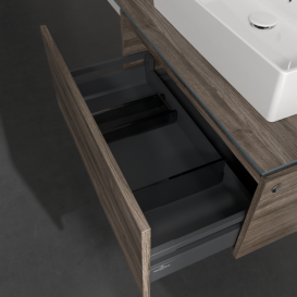 Тумба під раковину Villeroy & Boch Legato 80х38 см ДСП кам'яний дуб B60100RK