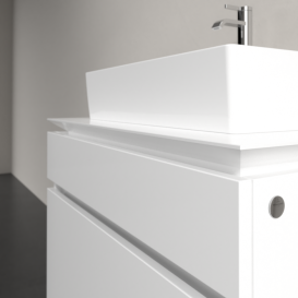 Тумба під раковину Villeroy & Boch Legato 80х55 см МДФ/ДСП білий глянсовий B60200DH