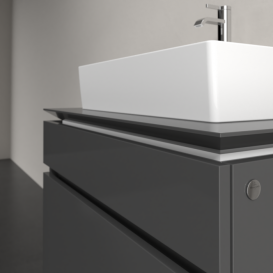 Тумба під раковину Villeroy & Boch Legato 80х55 см МДФ/ДСП глянсовий сірий B60200FP