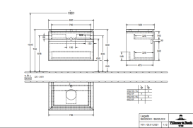 Тумба під раковину Villeroy & Boch Legato 80х55 см ДСП білий матовий B60200MS