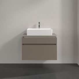 Тумба під раковину Villeroy & Boch Legato 80х55 см ДСП сірий трюфель B60200VG