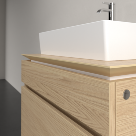 Тумба під раковину Villeroy&Boch Legato 80х55 см ДСП північний дуб B60200VJ