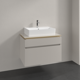 Тумба під раковину Villeroy & Boch Legato 80х55 см ДСП ніжно-сірий B60200VK