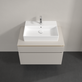 Тумба під раковину Villeroy & Boch Legato 80х55 см ДСП ніжно-сірий B60200VK