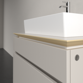 Тумба під раковину Villeroy & Boch Legato 80х55 см ДСП ніжно-сірий B60200VK