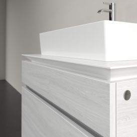 Тумба під раковину Villeroy & Boch Legato 80х55 см ДСП біле дерево B60200E8