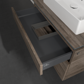 Тумба під раковину Villeroy & Boch Legato 80х55 см ДСП кам'яний дуб B60200RK