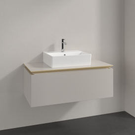 Тумба під раковину Villeroy & Boch Legato 100х38 см ДСП ніжно-сірий B60300VK