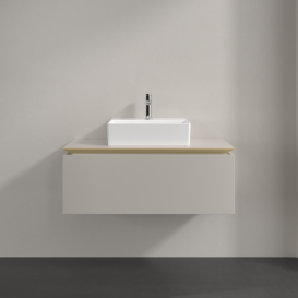 Тумба під раковину Villeroy & Boch Legato 100х38 см ДСП ніжно-сірий B60300VK